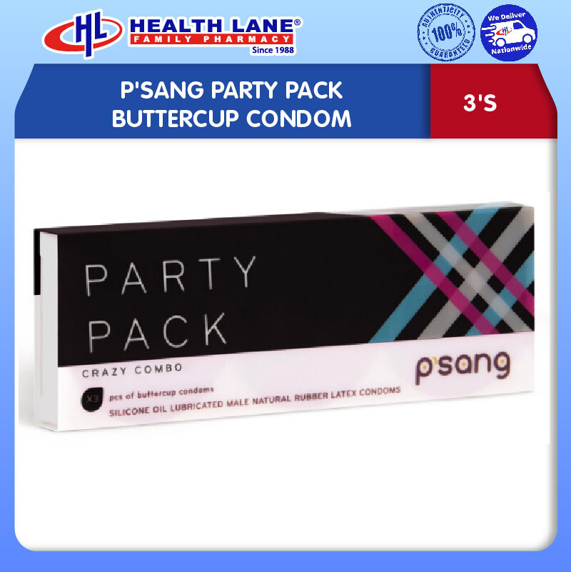 P'SANG PARTY PACK BUTTERCUP CONDOM 3'S 